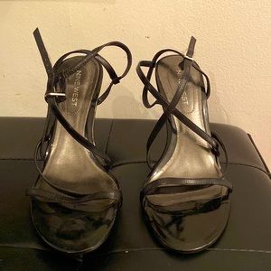 Barry worn black strappy heels